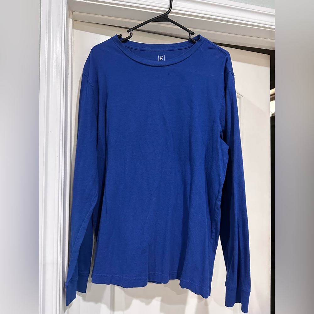 George Royal Blue Classic Crew Neck Long Sleeve Tee